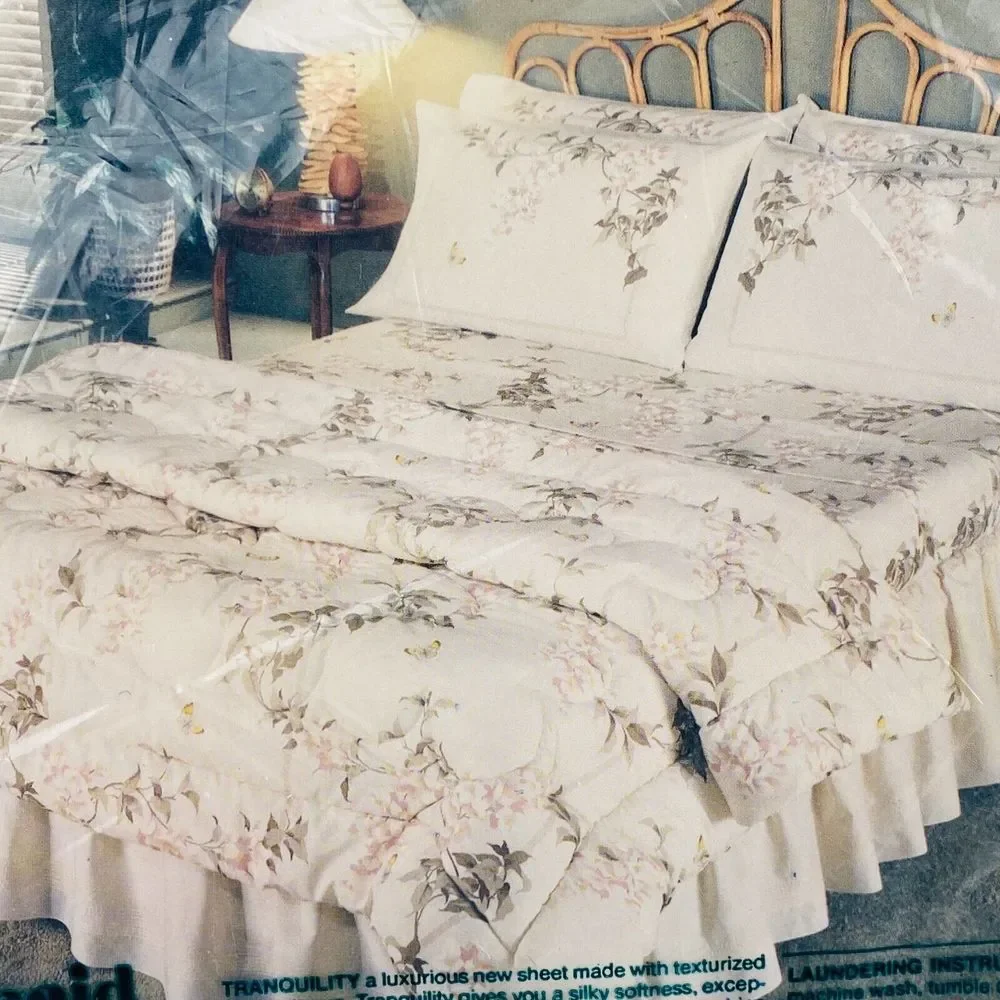 Vtg Springmaid Double Fitted Bed Sheet Key Largo Full‎ 54x76 Mattress 160 Count